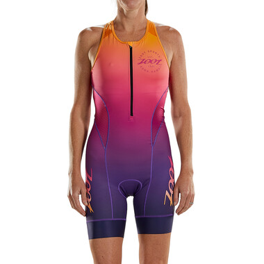 Costume da Triathlon ZOOT LTD TRI AERO FULL ZIP Donna Senza Maniche Arancione/Viola 2020 0